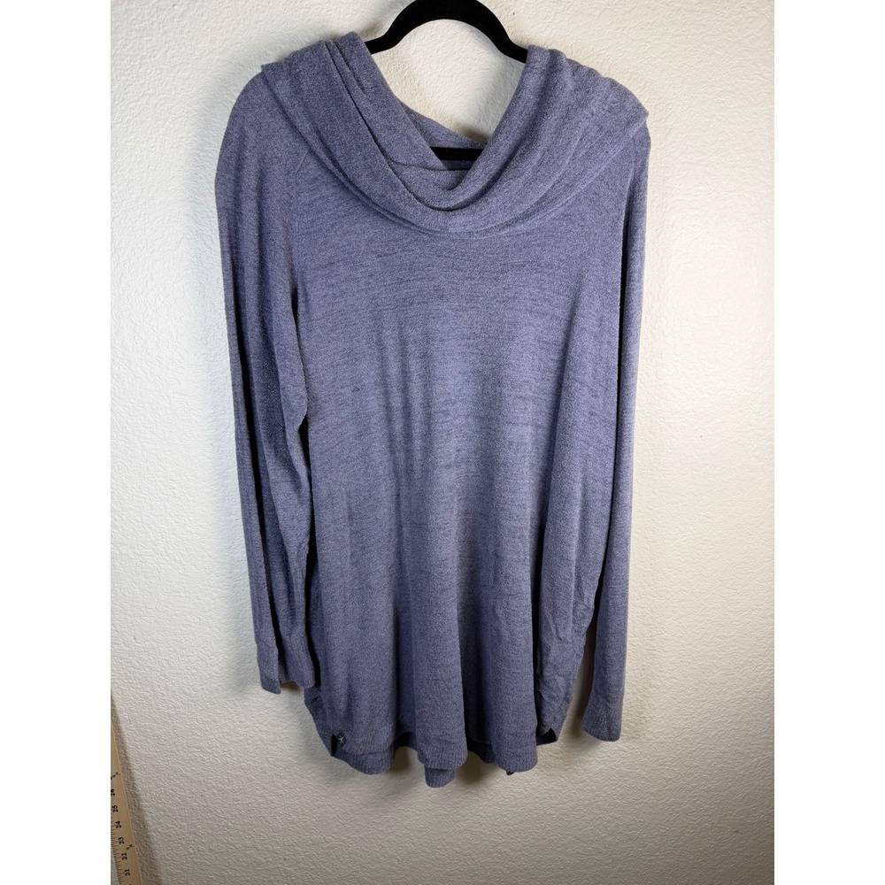 BAREFOOT DREAMS Tunic Women XL Vintage Blue CozyChic Ultra Lite Cowl Neck NWT